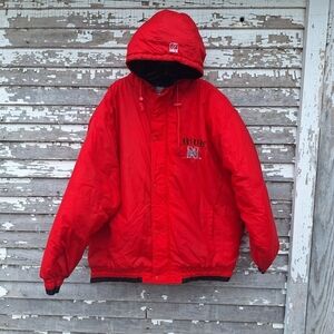 Vintage Logo 7 Nebraska Cornshuskers Huskers Coat Size XL